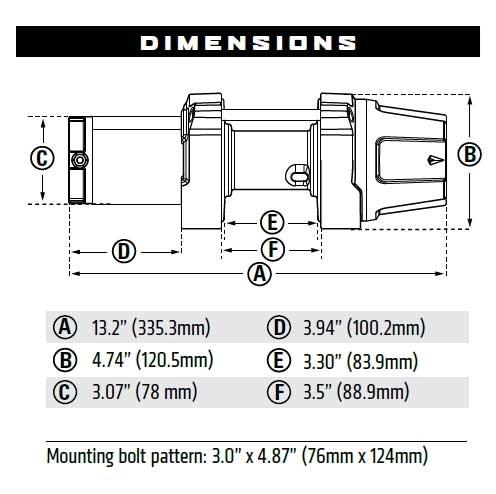 WINCH WINCHE modelo VRX 25 POWERSPORTS PIOLA ACERO WARN