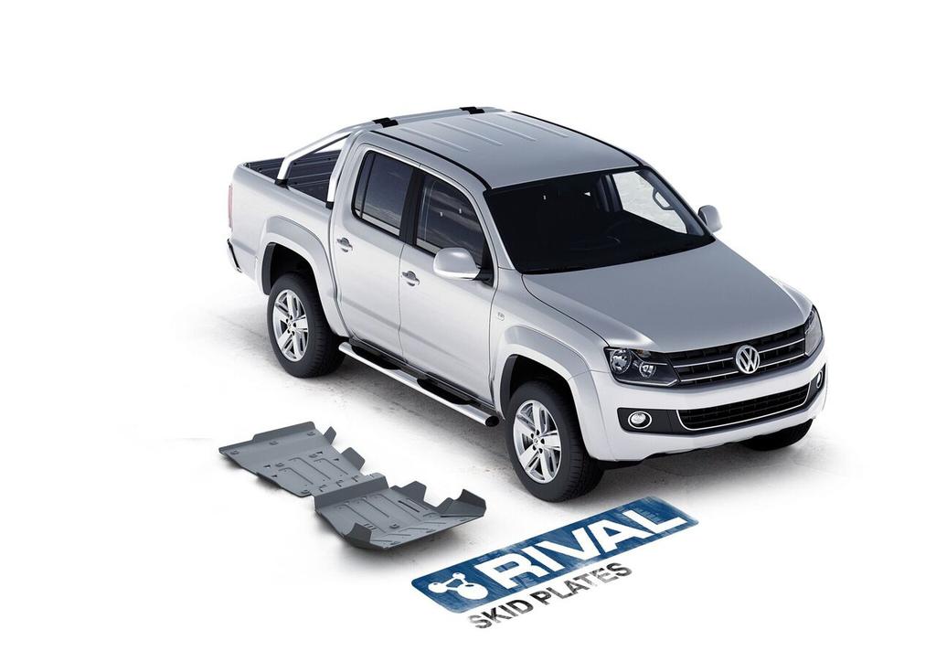 PACK DE SKID PLATE (2 PLACAS DE ACERO 3mm) RIVAL VOLKSWAGEN AMAROK 2010-2016 - VOLKSWAGEN AMAROK 2016+