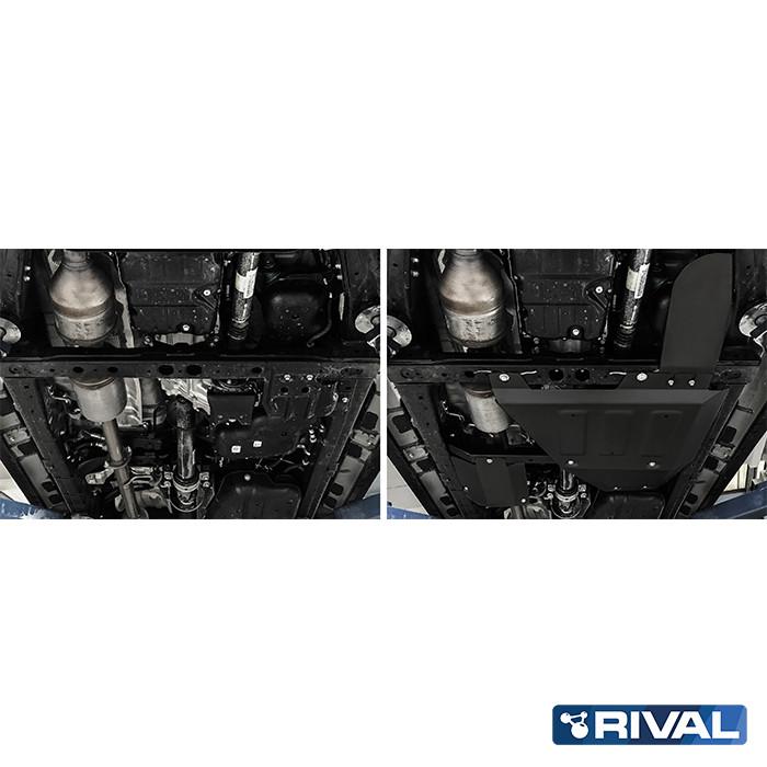 PACK DE SKID PLATE (3 PLACAS DE ACERO 3mm) RIVAL TOYOTA HILUX 2023+