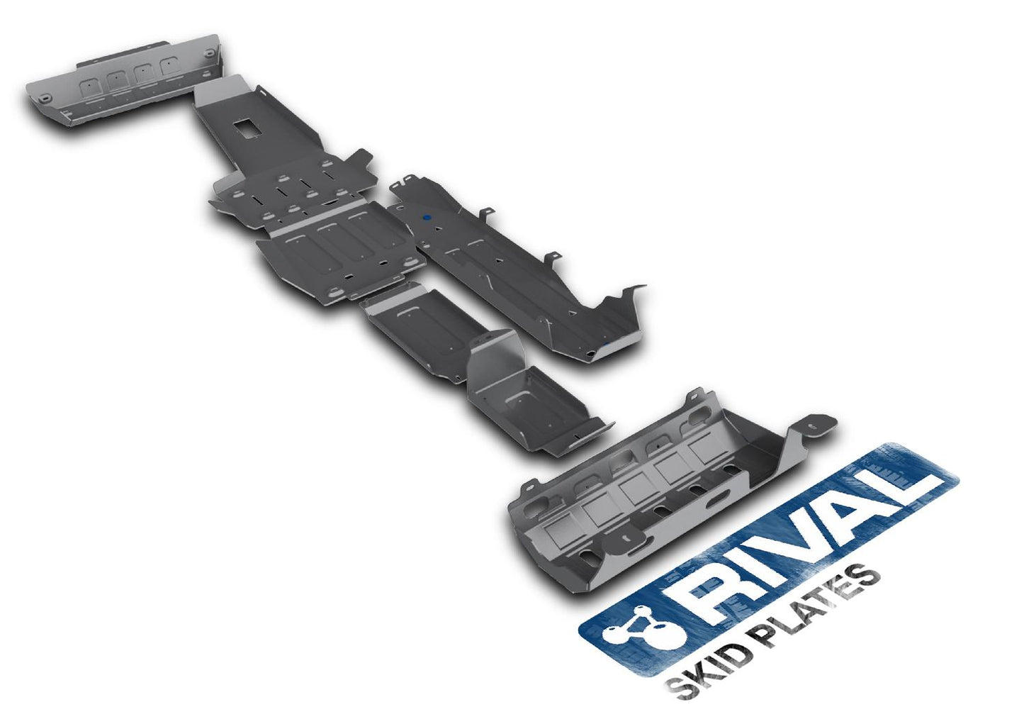 PACK DE SKID PLATE (7 PLACAS DE ACERO 3mm) RIVAL JEEP WRANGLER JK 2007-2018