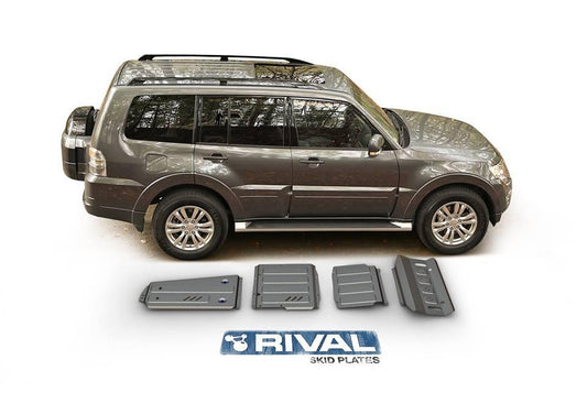 PACK DE SKID PLATE (4 PLACAS DE ACERO 3mm) RIVAL MITSUBISHI MONTERO 2007+