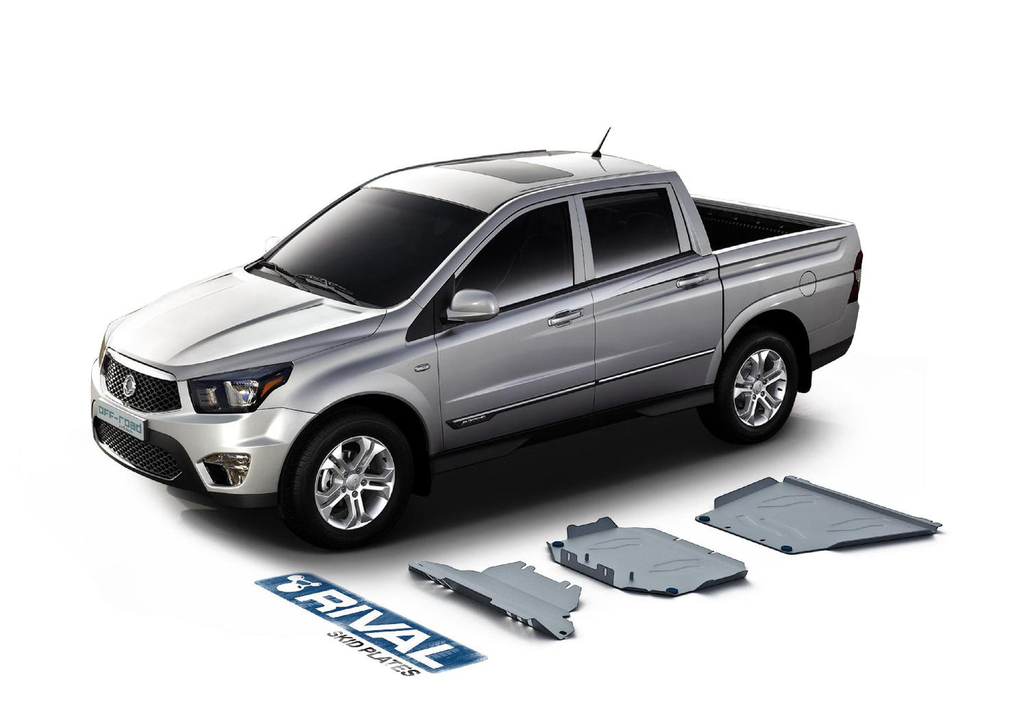 PACK DE SKID PLATE (3 PLACAS DE ACERO 3mm) RIVAL SSANGYONG ACTYON SPORT 2012+