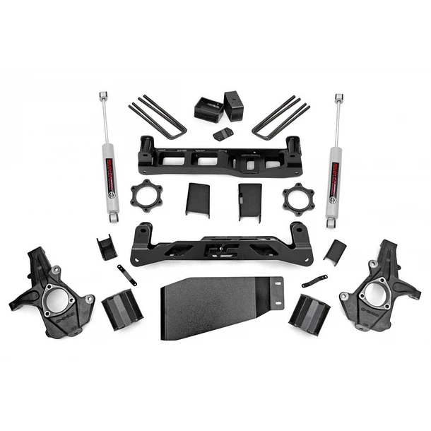 KIT DE SUSPENSION DE 5 PULGADAS ROUGH COUNTRY - CHEVROLET SILVERADO Y GMC 1500 4WD (2007-2013)