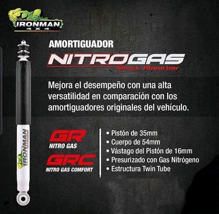 KIT DE SUSPENSIÓN NITROGAS (COMPLETA) - MITSUBISHI MONTERO 2000+ (CORTO)