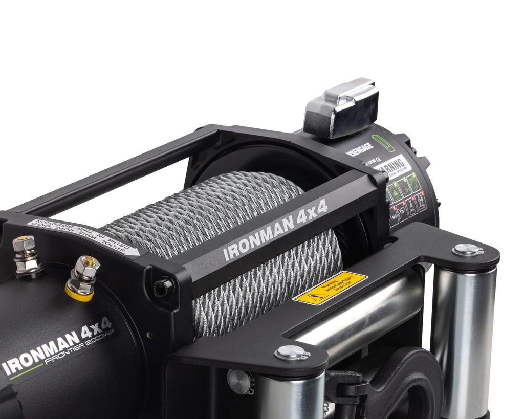 WINCH FRONTIER - DE 12000LB CON PIOLA DE ACERO IRONMAN4X4
