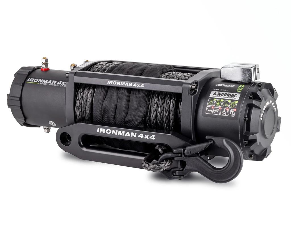 WINCH FRONTIER - DE 9500LB CON PIOLA SINTETICA IRONMAN4X4