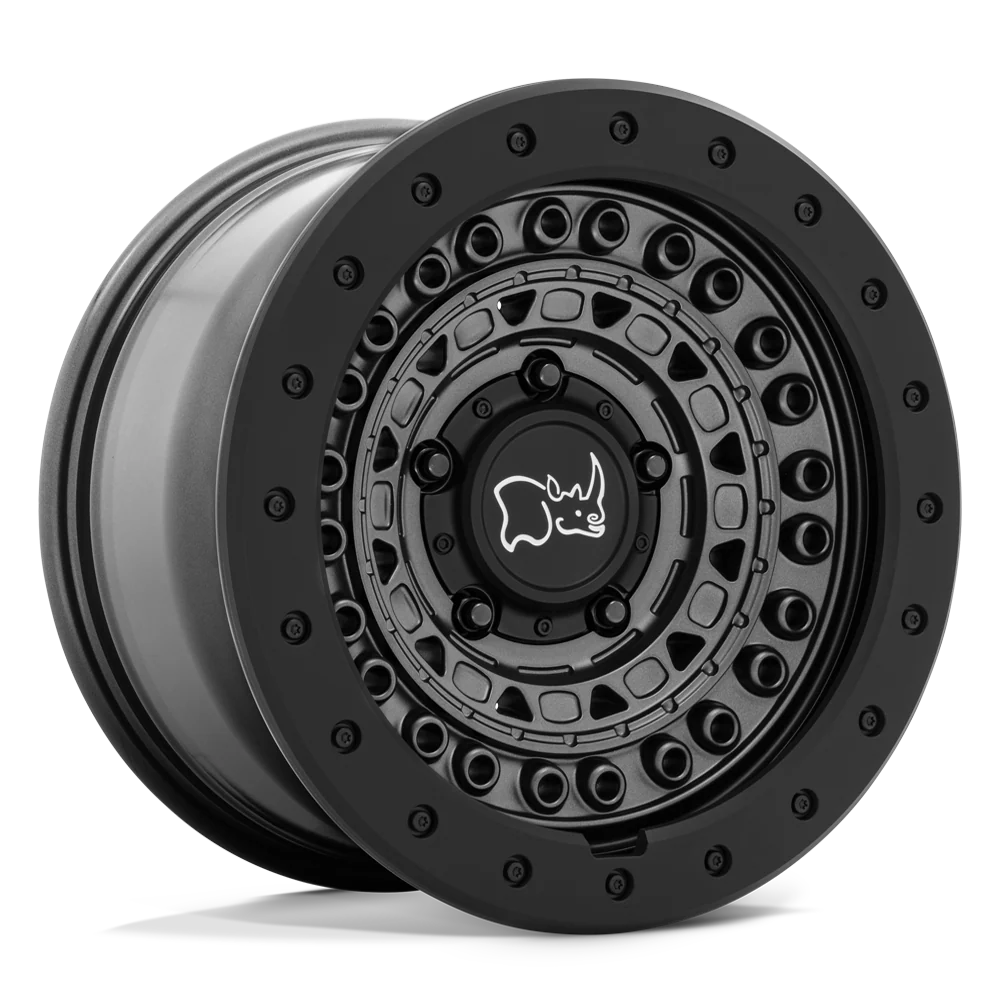 17X8.5 5X127/-18 Black Rhino Barricade Gun Black/Black Rock