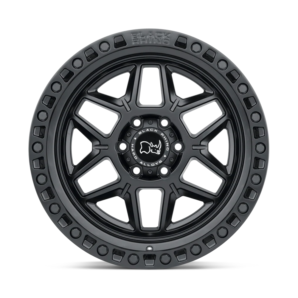 20X9.0 6X139.7/12 Black Rhino Kelso Matte Black W/Black Bolt