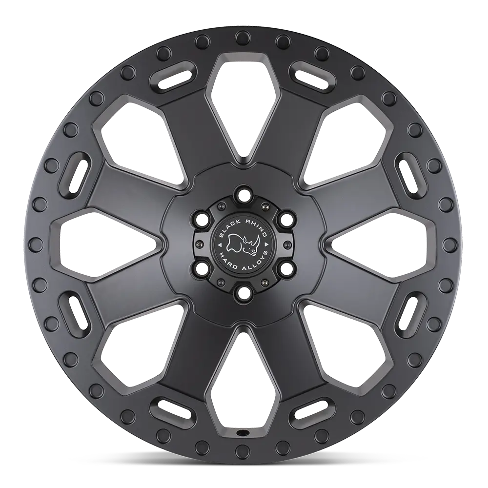 20X9.0 6X139.7/12 Black Rhino Warlord Matte Black W/Machine