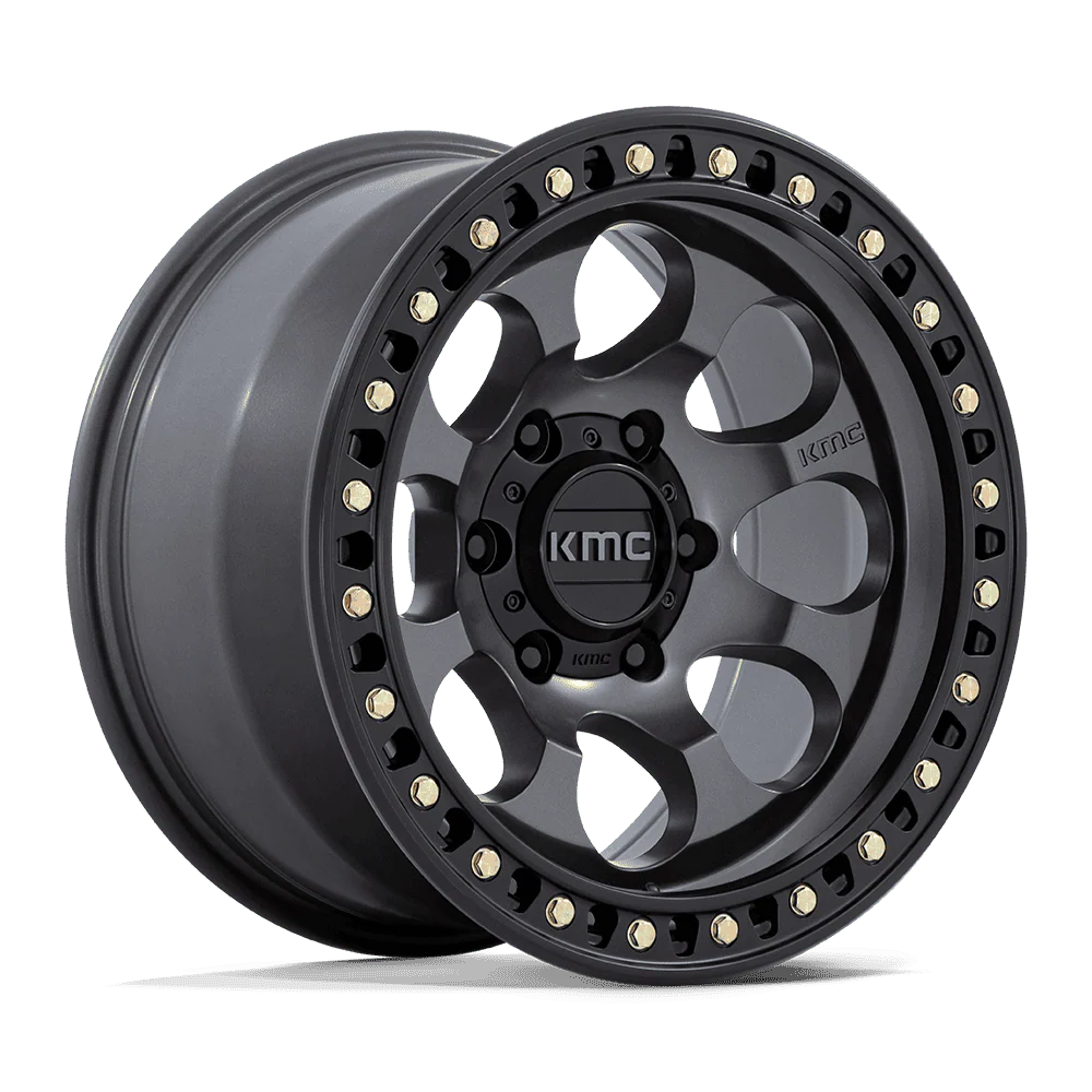 17X9.0 6X139.7/-12 Kmc Km550 Riot Anthracite W/Satin Black LIP