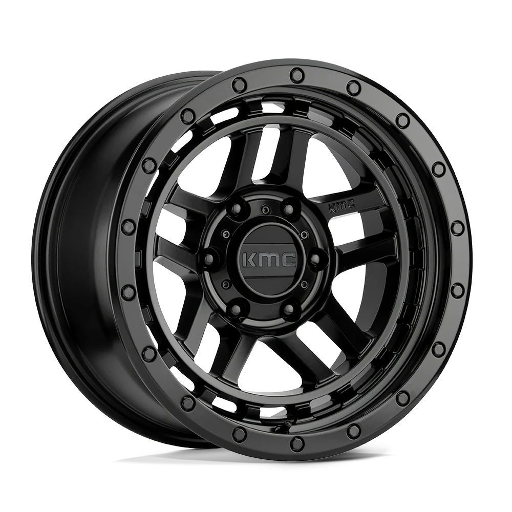 17X9.0 6X139.7/-12 Kmc Recon Satin Black Cb106.25