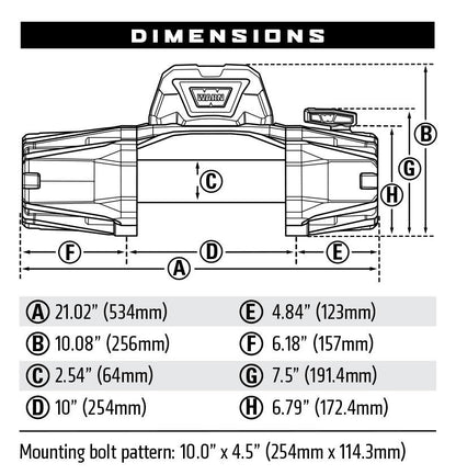 WINCH WARN modelo VR EVO 12-s, PIOLA DE SINTETICA