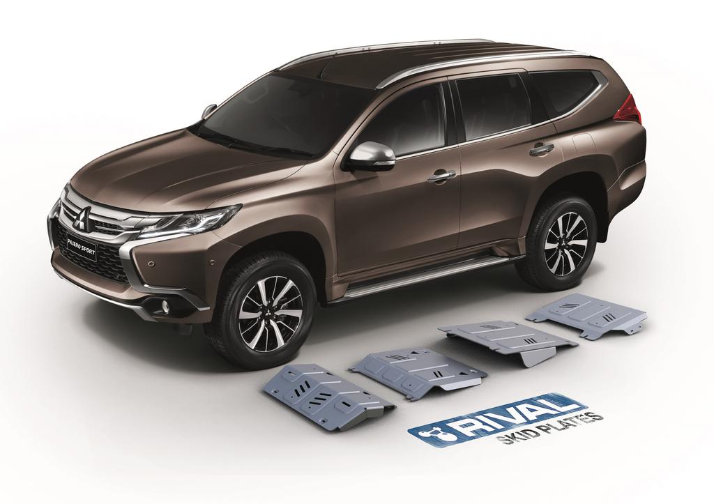 PACK DE SKID PLATE (4 PLACAS DE ACERO 3mm) RIVAL MITSUBISHI L200 2015+ - MITSUBISHI MONTERO SPORT 2015+