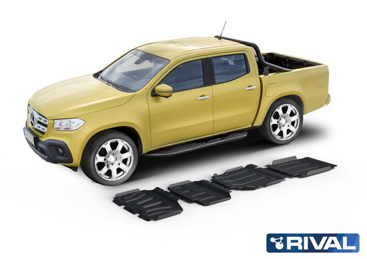 PACK DE SKID PLATE (4 PLACAS DE ACERO 3mm) RIVAL MERCEDES-BENZ X-CLASS 2017+