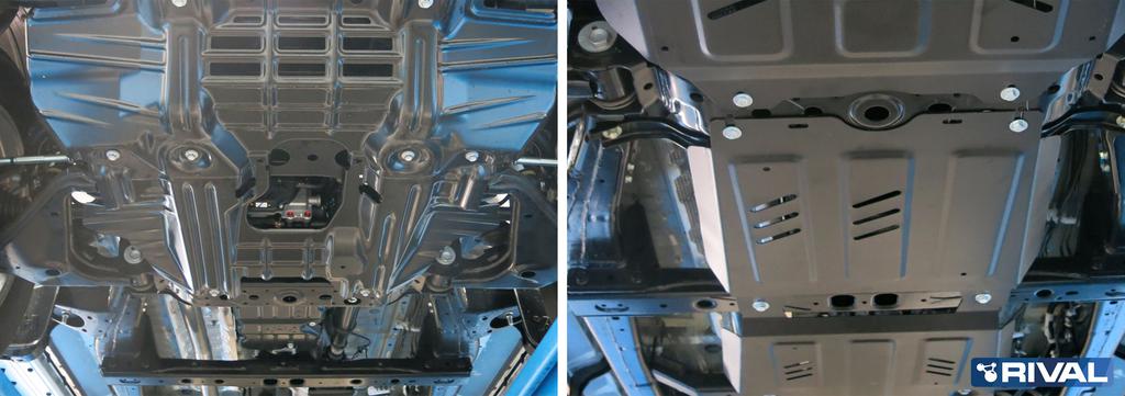PACK DE SKID PLATE (3 PLACAS DE ACERO 3mm) RIVAL TOYOTA FORTUNER 2016+