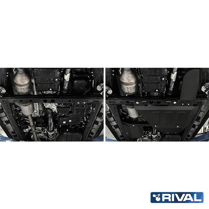 PACK DE SKID PLATE (3 PLACAS DE ACERO 3mm) RIVAL TOYOTA HILUX 2023+