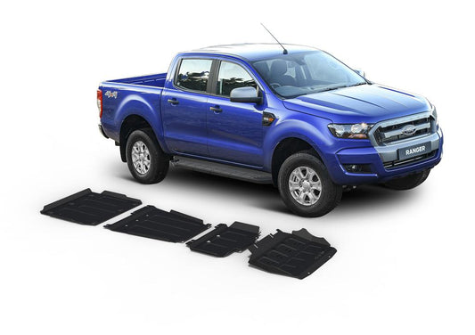 PACK DE SKID PLATE (4 PLACAS DE ACERO 3mm) RIVAL FORD RANGER 2012-2019