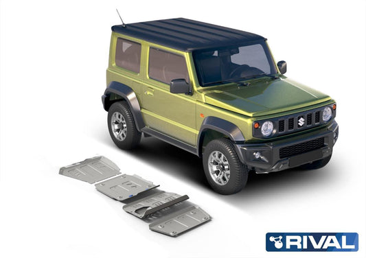 PACK DE SKID PLATE (4 PLACAS DE ACERO 3mm) RIVAL SUZUKI JIMNY 2019+
