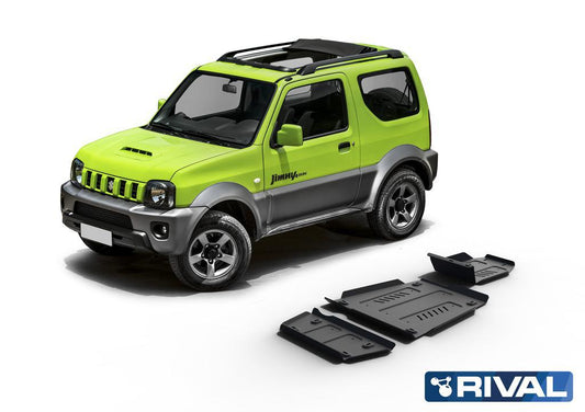 PACK DE SKID PLATE - (3 PLACAS DE ACERO 3mm) RIVAL SUZUKI JIMNY 2005-2018