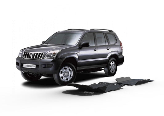 PACK DE SKID PLATE (3 PLACAS DE ACERO 3mm) RIVAL TOYOTA LANDCRUISER PRADO SERIE 120 2005-2009