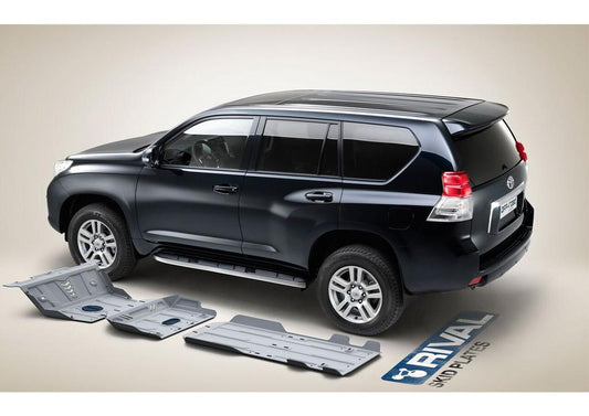 PACK DE SKID PLATE (3 PLACAS DE ACERO 3mm) RIVAL TOYOTA LANDCRUISER PRADO SERIE 150 2009-2013 - TOYOTA LANDCRUISER PRADO SERIE 150 2013-2017