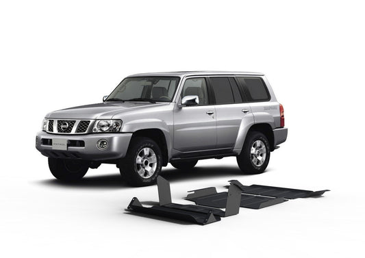 PACK DE SKID PLATE (3 PLACAS DE ACERO 3mm) RIVAL NISSAN PATROL Y61