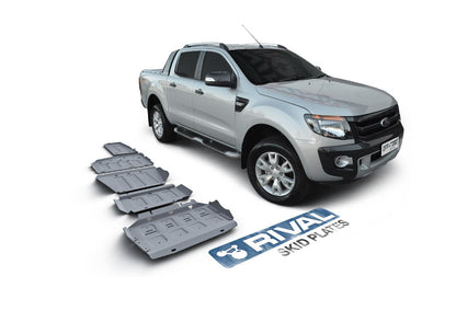 PACK DE SKID PLATE (5 PLACAS DE ACERO 3mm) RIVAL FORD RANGER