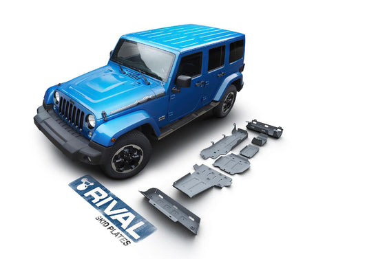 PACK DE SKID PLATE (7 PLACAS DE ACERO 3mm) RIVAL Jeep JK 4 puertas