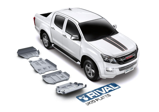 PACK DE SKID PLATE (4 PLACAS DE ACERO 3mm) RIVAL CHEVROLET D-MAX 2014