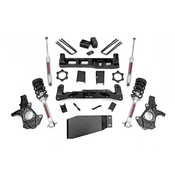 KIT DE SUSPENSION DE 5 PULGADAS ROUGH COUNTRY -CHEVROLET SILVERADO Y GMC SIERRA 1500 4WD (2007-2013)