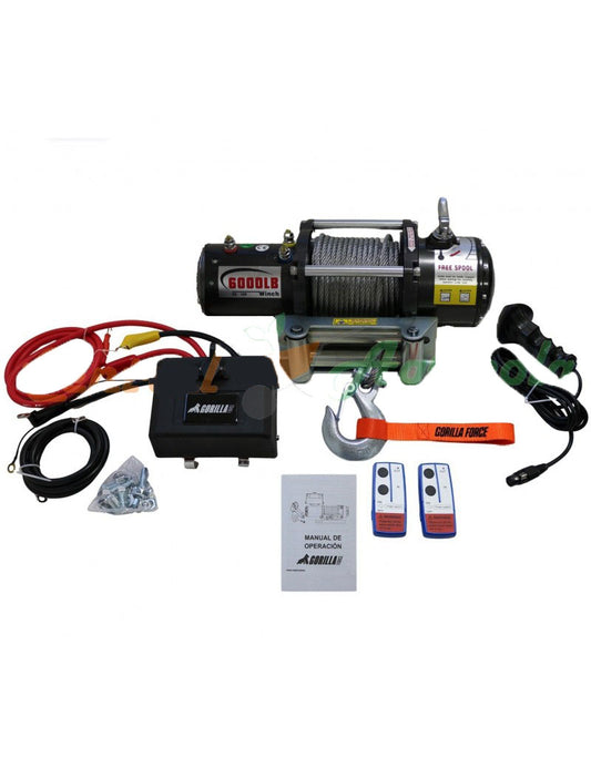 Winche Gorilla Force 6.000 libras 12v Heavy Dutty control remoto manual e inalámbrico