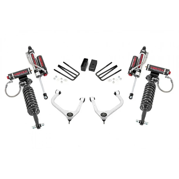 KIT DE SUSPENSION 3.5 ROUGH COUNTRY COILOVER VERTEX CON BANDEJAS - CHEVROLET SILVERADO 2019 - 2024