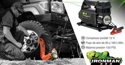 COMPRESOR DE AIRE FLOMAX PRO DE 160 LITROS IRONMAN4X4