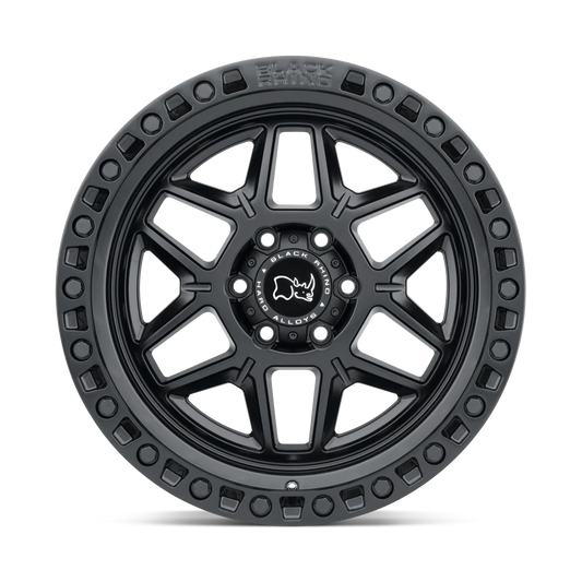 17X9.0 6X139.7/-12 Black Rhino Kelso Matte Black W/Black Bol