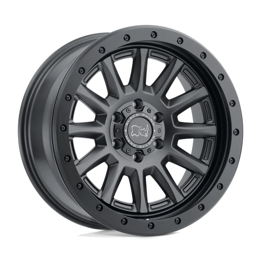 17X8.5 6X114.3/10 Black Rhino Dugger 6 Lug Gunblack