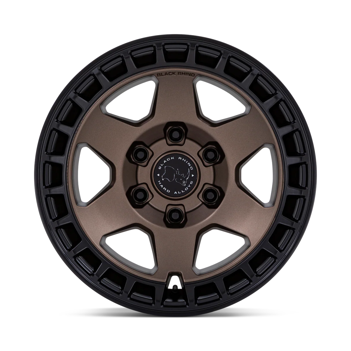 17X8.5 6X139.7/25 Black Rhino Bahari Matte Bronze W/Matte Bk