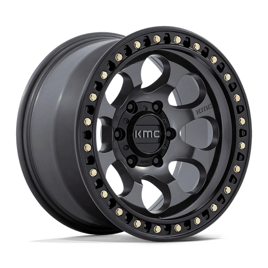 17X9.0 6X139.7/-12 Kmc Km550 Riot Anthracite W/Satin Black LIP