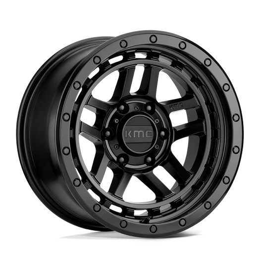 17X9.0 6X139.7/-12 Kmc Recon Satin Black Cb106.25