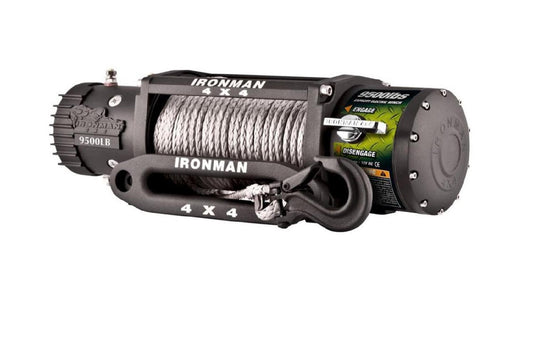 WINCH ELÉCTRICO 12V - DE 9500LB CON PIOLA SINTÉTICA IRONMAN4X4